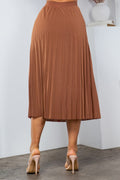 Thumbnail of SOLID WIDE PLEATED SKIRT WITH LINING
