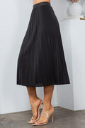 Thumbnail of SOLID WIDE PLEATED SKIRT WITH LINING