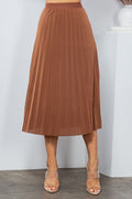 Thumbnail of SOLID WIDE PLEATED SKIRT WITH LINING