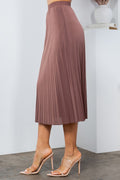Thumbnail of SOLID WIDE PLEATED SKIRT WITH LINING