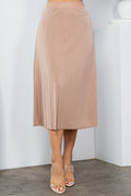 Thumbnail of SOLID WIDE PLEATED SKIRT WITH LINING
