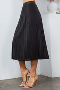 Thumbnail of SOLID WIDE PLEATED SKIRT WITH LINING