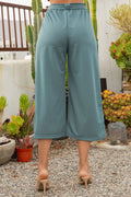 Thumbnail of PAPERBACK TIE-WAIST PLEAT SOLID WIDE LEG PANTS