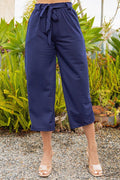 Thumbnail of PAPERBACK TIE-WAIST PLEAT SOLID WIDE LEG PANTS