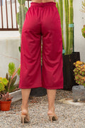 Thumbnail of PANTALONES DE PERNERA ANCHA, LISOS, CON PLISADO Y CINTURA LAZADA