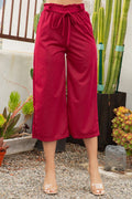 Thumbnail of PANTALONES DE PERNERA ANCHA, LISOS, CON PLISADO Y CINTURA LAZADA