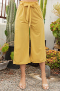 Thumbnail of PANTALONES DE PERNERA ANCHA, LISOS, CON PLISADO Y CINTURA LAZADA