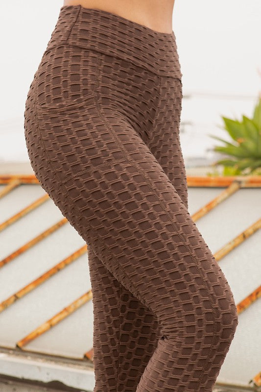 PLUS SZIE Solid textured BUTT LIFTED leggings