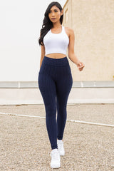 PLUS SZIE Solid textured BUTT LIFTED leggings