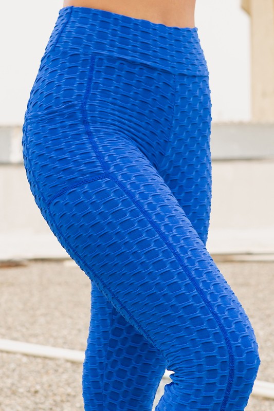 Solid textured BUTT LIFTED leggings