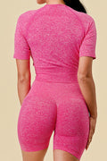 Thumbnail of SCRUNCH BUTT SEAMLESS CROP TOP & BIKER SHORTS SET