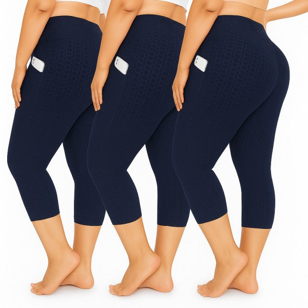 PLUS SIZE BUTT LIFT CAPRI LEGGINGS
