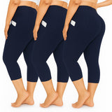 PLUS SIZE BUTT LIFT CAPRI LEGGINGS