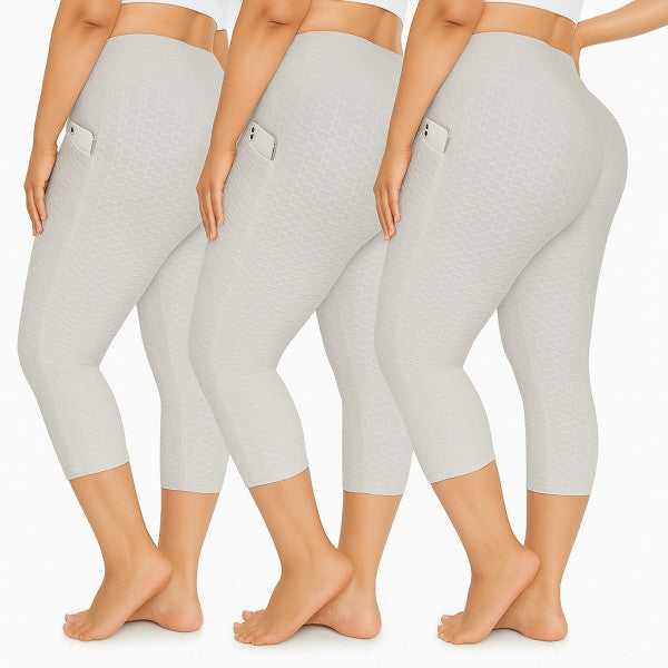 PLUS SIZE BUTT LIFT CAPRI LEGGINGS