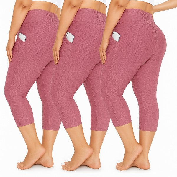 PLUS SIZE BUTT LIFT CAPRI LEGGINGS