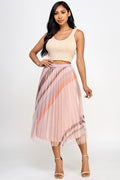 Thumbnail of High Waist Pleated Skirt Printed  Skirts