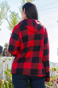 Thumbnail of SHERPA LINED PLAID HOODED ZIP-UP JACKET