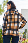 Thumbnail of SHERPA LINED PLAID HOODED ZIP-UP JACKET
