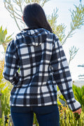 Thumbnail of SHERPA LINED PLAID HOODED ZIP-UP JACKET