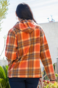 Thumbnail of SHERPA LINED PLAID HOODED ZIP-UP JACKET