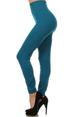 Solid High Waist, fleece lined leggings