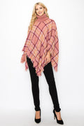 Thumbnail of BOUCLE PLAID TURTLE NECK PONCHO