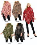 Thumbnail of BOUCLE PLAID TURTLE NECK PONCHO