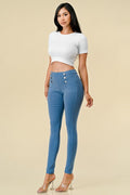 Thumbnail of Solid fitted pants with pockets and elastic waist