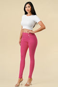 Thumbnail of Solid fitted pants with pockets and elastic waist