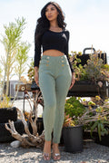 Thumbnail of Solid fitted pants with pockets and elastic waist
