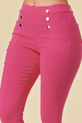 Thumbnail of Solid fitted pants with pockets and elastic waist