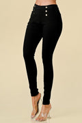 Thumbnail of Solid fitted pants with pockets and elastic waist