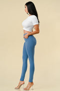 Thumbnail of Solid fitted pants with pockets and elastic waist
