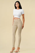 Thumbnail of Solid fitted pants with pockets and elastic waist