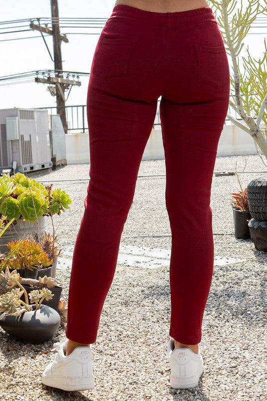 Drawstring  Jogger sweatpants with side pockets