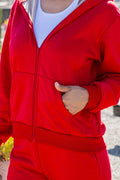 Thumbnail of ZIP-UP HOODIE SET WITH FUR-LINED