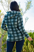 Thumbnail of SHERPA LINED PLAID HOODED ZIP-UP JACKET