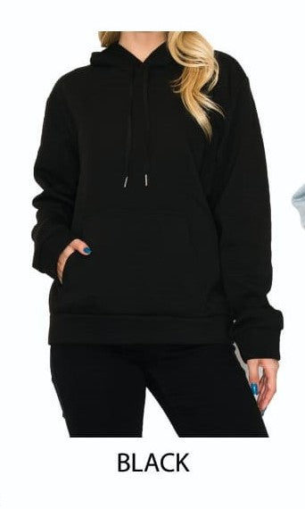 BASIC FLEECED PULLOVER HOODIE