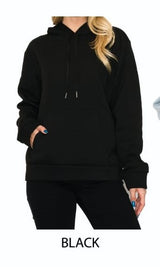 SUDADERA CON CAPUCHA BÁSICA DE FORRO POLAR