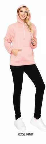 BASIC FLEECED PULLOVER HOODIE