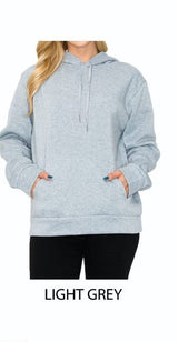 BASIC FLEECED PULLOVER HOODIE
