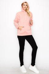 SUDADERA CON CAPUCHA BÁSICA DE FORRO POLAR
