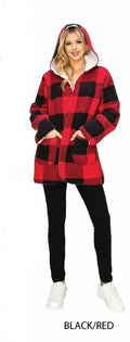 Thumbnail of SHERPA LINED BUFFALO PLAID HOODED JACKET