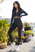 Thumbnail of 2-PIECE ZIP UP FRONT CROP JACKET SET