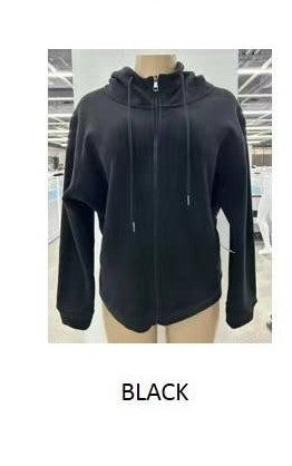FLEECE BONDED HOODIE JACKET WITH ZIPPER