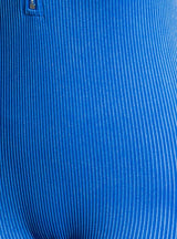 RIB SEAMLESS METAL ZIPPER JUMPSUIT