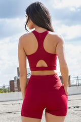 SPORTS BRA CROP TOP & YOGA BIKER SHORT