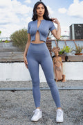 Thumbnail of CROPPED ZIP UP JACKET AND YOGA LEGGINGS SET
