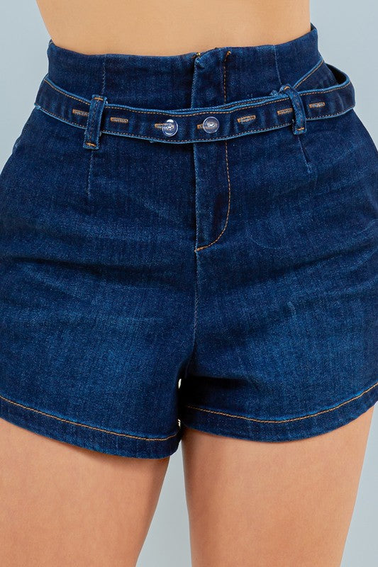 NAVY DENIM SHORT