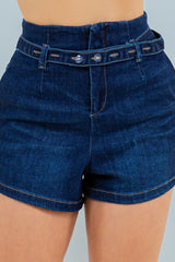 NAVY DENIM SHORT